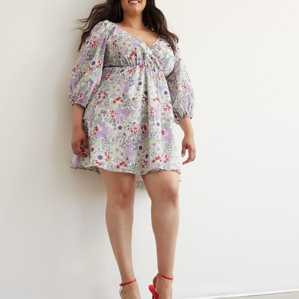 Reitmans Puffy-Sleeve Swing Dress